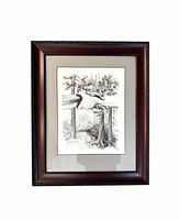 Front view of framed lithograph