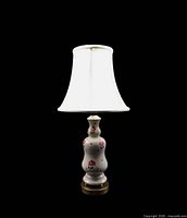 Full view of lamp with shade