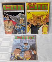 Front covers of all three Icarus issues 1-3 in plastic sleeves