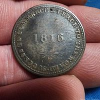 Obverse showing date 1816 and legend