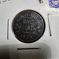 Reverse of 1932 Canadian one cent coin