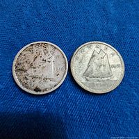 Both coins obverse reverse sides visible showing dates 1940 and 1941