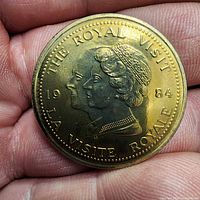 Obverse view showing portraits, legends and date