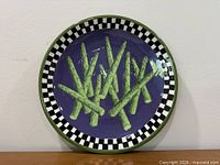full view of round asparagus platter