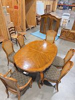 Dining table with six chairs overview