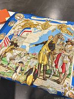 Full view of Hermès Marquis de Lafayette scarf showing complete design and colors