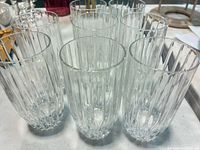 All eight ribbed tumblers front view