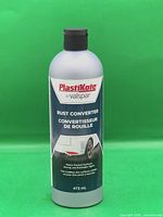 Front view of PlastiKote Rust Converter bottle showing label and capacity
