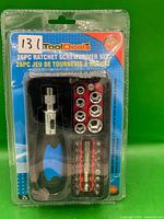 Front of sealed ToolDeal 26-piece ratchet screwdriver set package