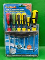 Front view of sealed ToolDeal 6-piece screwdriver set package