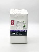 Front of packaged Mainstays double bed skirt