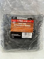 Front of sealed bag showing Stinson label and specifications