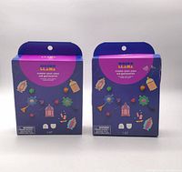 Front view of two sealed Mondo Llama Eid garland kit boxes