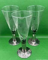 Three Vidreco flutes front view