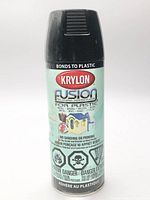 Front view of Krylon Fusion spray paint can showing brand, product line, capacity and hazard symbols