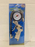 Front view of packaged Matrix inflating gun showing full tool and gauge