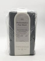 Front view of sealed Threshold Performance King flat sheet package