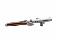 Side view of Conair CD701GN curling iron showing rose gold barrel and branding