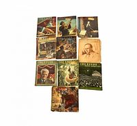 Front view of all ten magazines arranged in grid