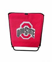 Front view showing Ohio State logo on red backrest
