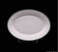 Front view of Noritake Royale Mint oval platter