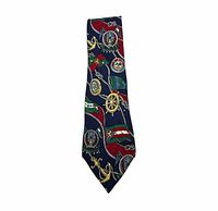 Full view of tie front showing nautical flag pattern