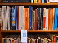 Shelf containing approximately two dozen paperback Penguin Classics novels