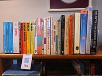 Shelf view of approximately 28 psychology books showing spines and titles
