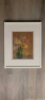 Full view of framed floral pastel