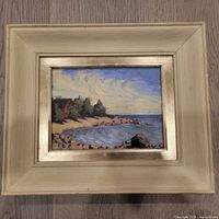 Full view of framed painting