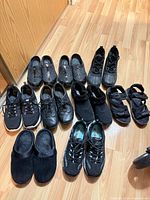 Overview of all nine pairs on floor