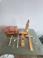 Group shot of all devotional items on glass table