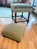 Footstool and matching cushion front view