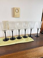 Front view of all six glasses lined up