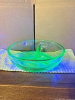 Full side view showing bowl shape, color and glow