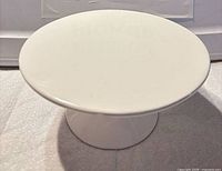 Top view showing smooth round white surface