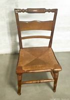 Full front view of the ladder-back side chair