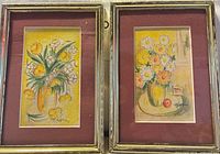 Front view of both framed artworks side by side