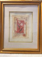 Front view of framed collage