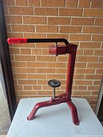 Full view of floor corker on table