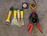Group shot of all tools on carpet