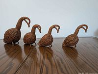All four willow branch geese on tabletop