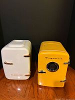 Both mini fridges side by side
