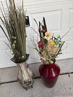 Both vases side by side showing size, color and greenery