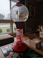 Full view showing globe, tube, spiral, base