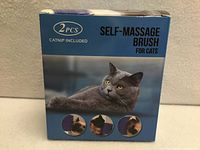 Front of retail box showing product name, 2-piece count, catnip included notice and cat image