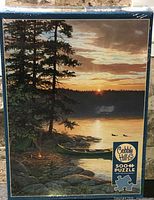 Front of sealed Cobble Hill Canoe Lake 500-piece puzzle box.