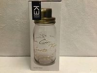 Front view of boxed Kasa Elements mason jar cocktail shaker