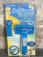 Front of sealed PetZoom brush package