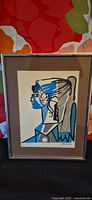 Front view of framed Picasso print showing artwork, mat and frame